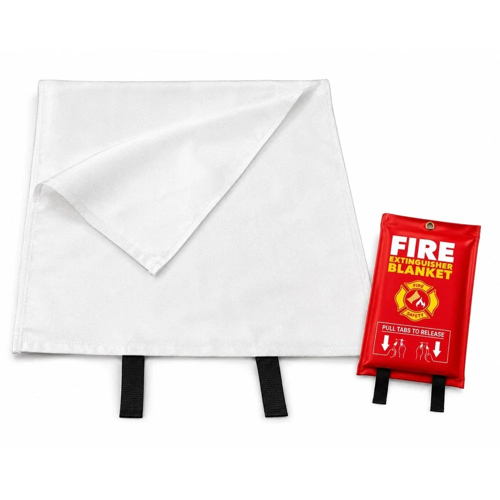 2 Pack Fire Extinguisher Blanket 40x40 Kitchen Grease BBQ RV Home Emergency New!